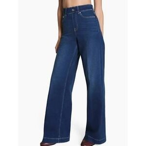 Spanx High Rise Wide Leg Pull On Jeans Size 1X